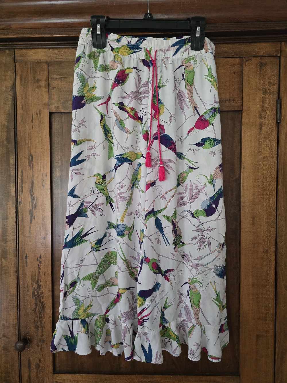 O Anthropologie Lounge pants or sleep pants with Tropical Bird Print Small